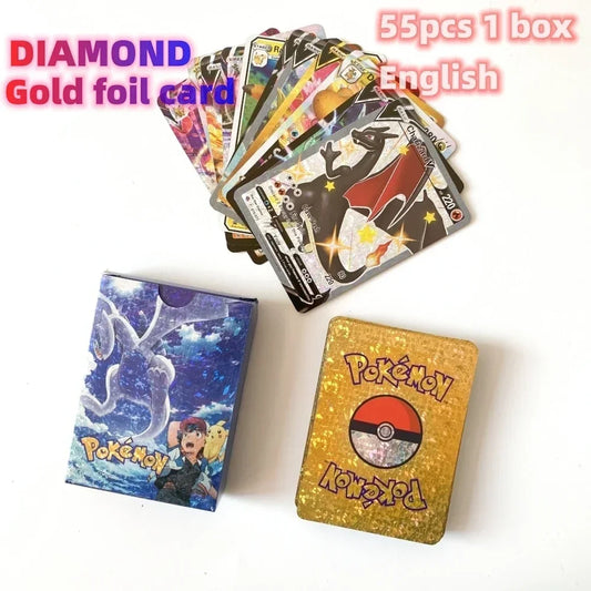 2024 NEW 27–55PCS Pokémon Colorful Gold Foil Cards