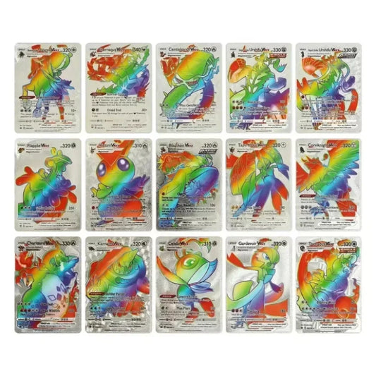2024 NEW 27–55PCS Pokémon Colorful Gold Foil Cards