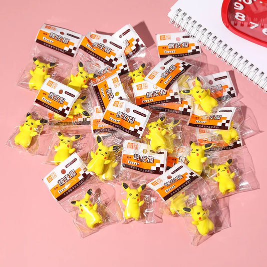 10Pcs Pikachu Rubber Eraser Set