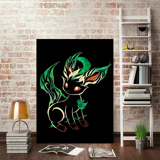 Abstract Pokémon Eeveelutions Canvas Poster