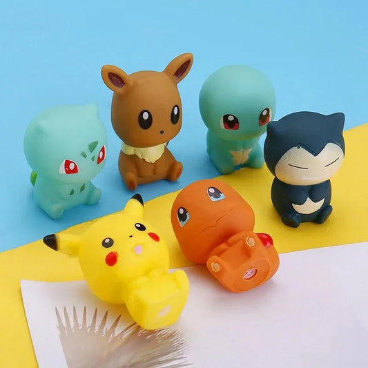6Pcs Pokémon Pikachu Bath Toy Set