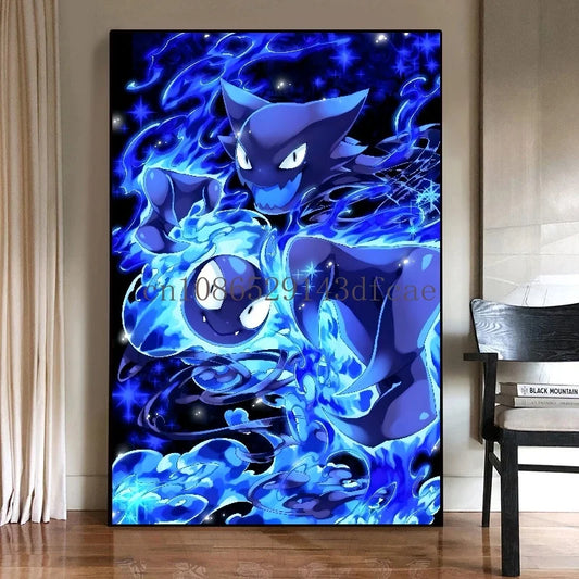 Pokémon Gengar Watercolor Canvas Poster