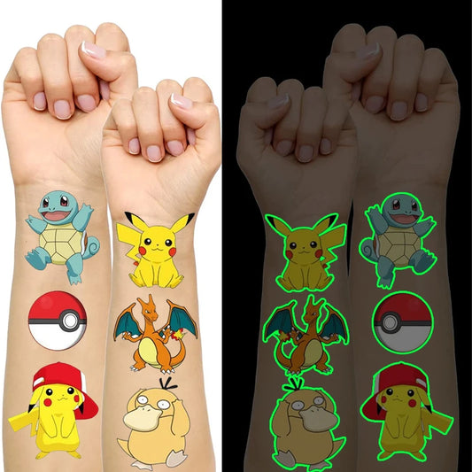 Pokémon Glow-in-the-Dark Temporary Tattoos