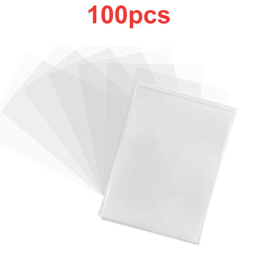100 Pcs Transparent Card Sleeves