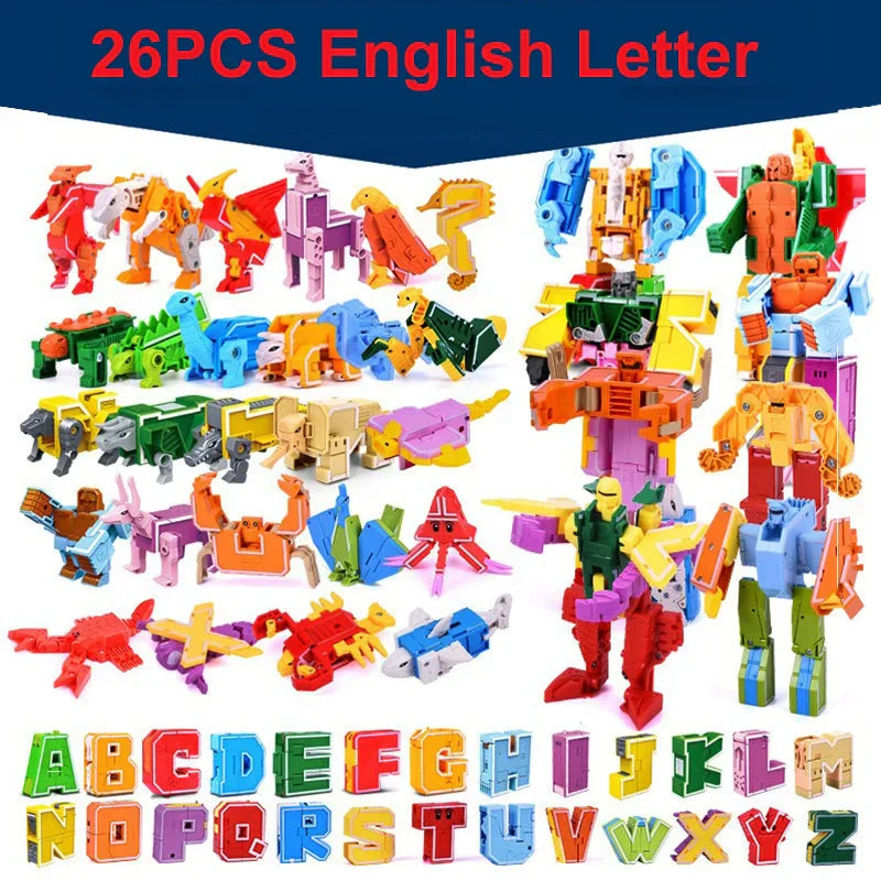 26-Piece GUDI Alphabet Transformer Toy Set - Image 3