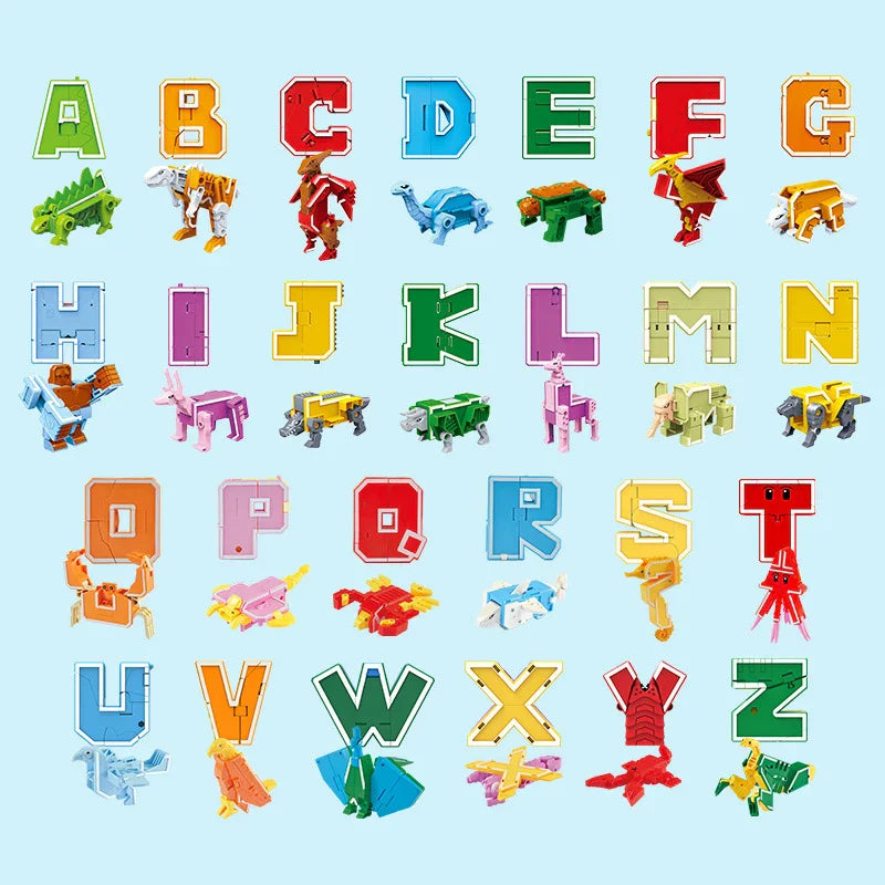 26-Piece GUDI Alphabet Transformer Toy Set - Image 2