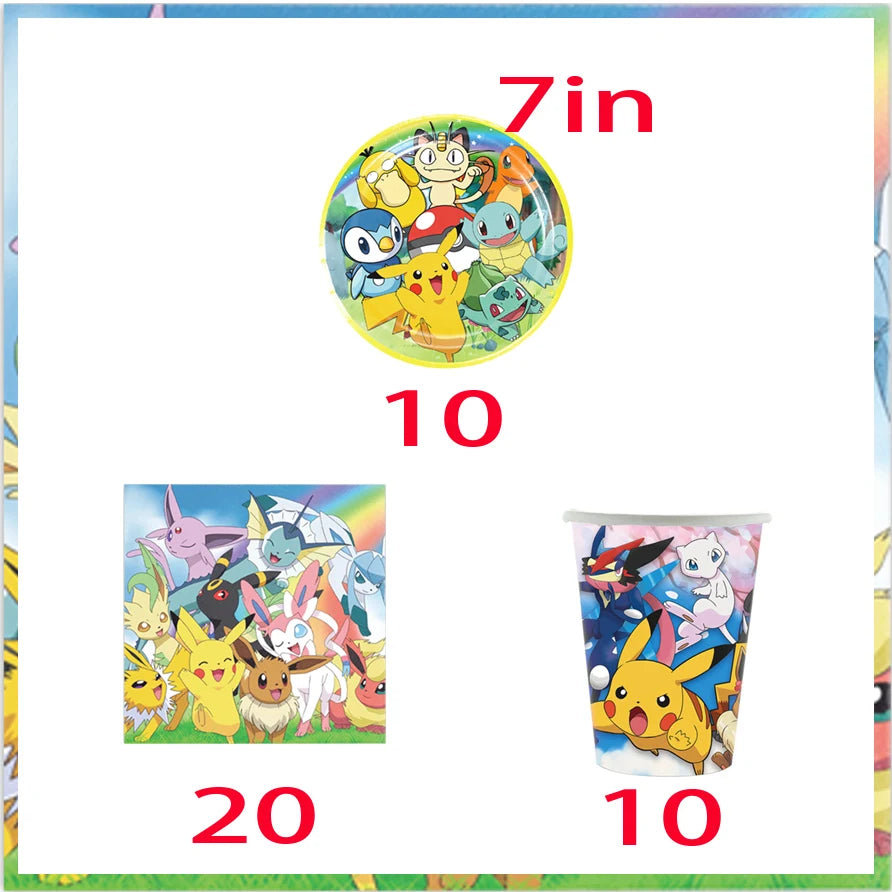 Pokémon Birthday Party Tableware Set - Image 37