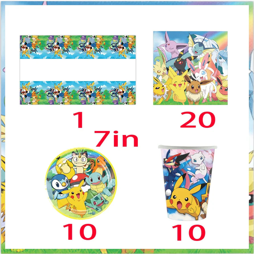 Pokémon Birthday Party Tableware Set - Image 15