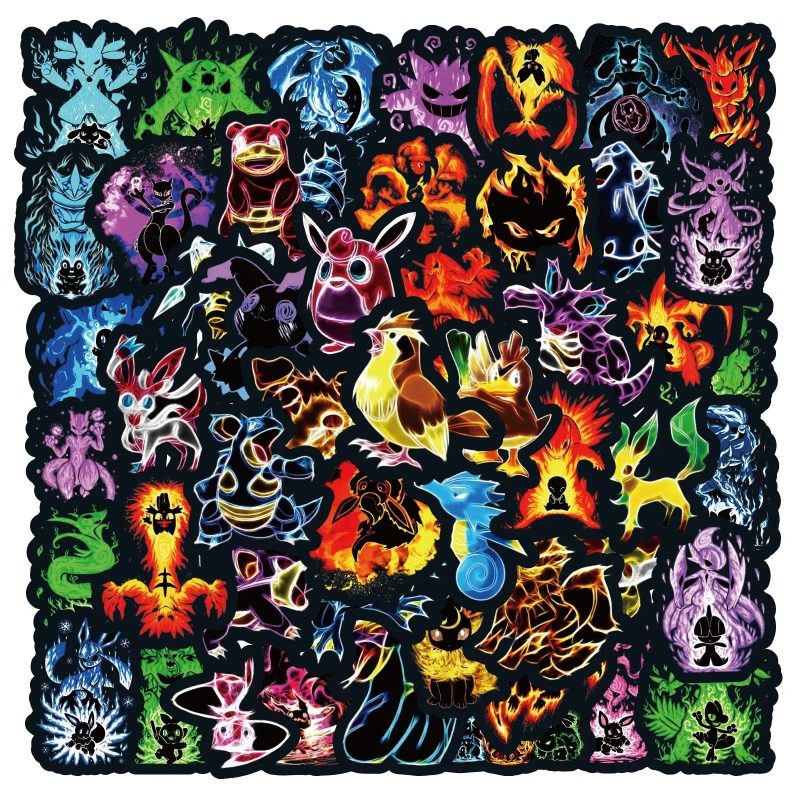 Neon Pokémon Stickers – Waterproof Anime Decals - Image 15