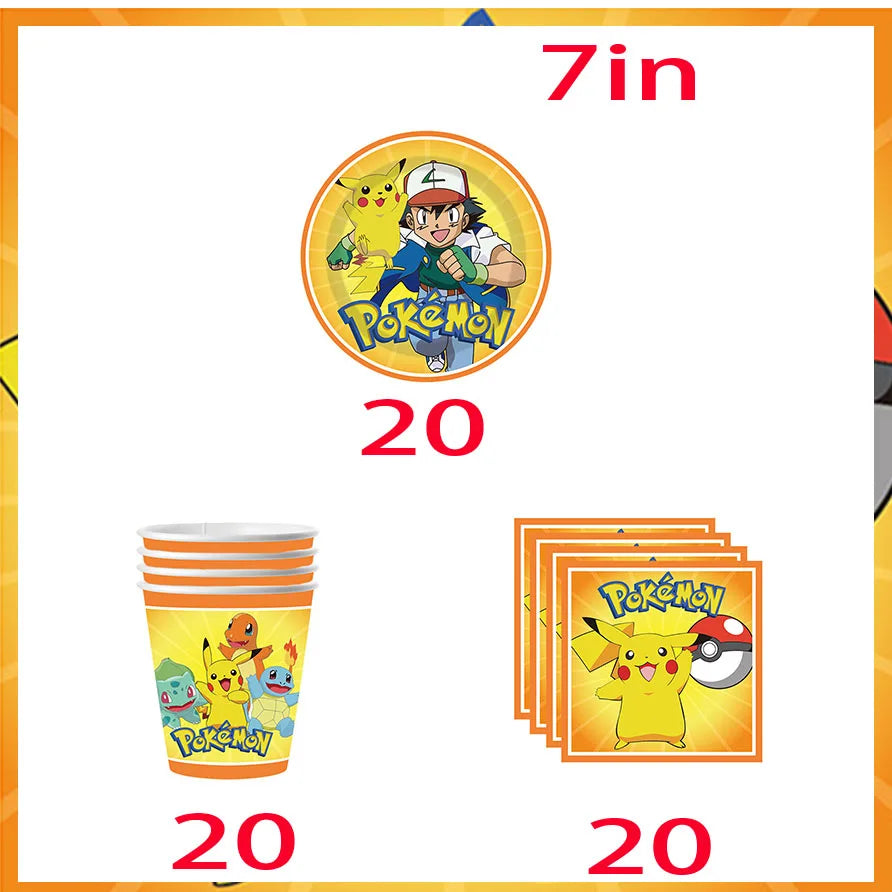 Pokémon Birthday Party Tableware Set - Image 33