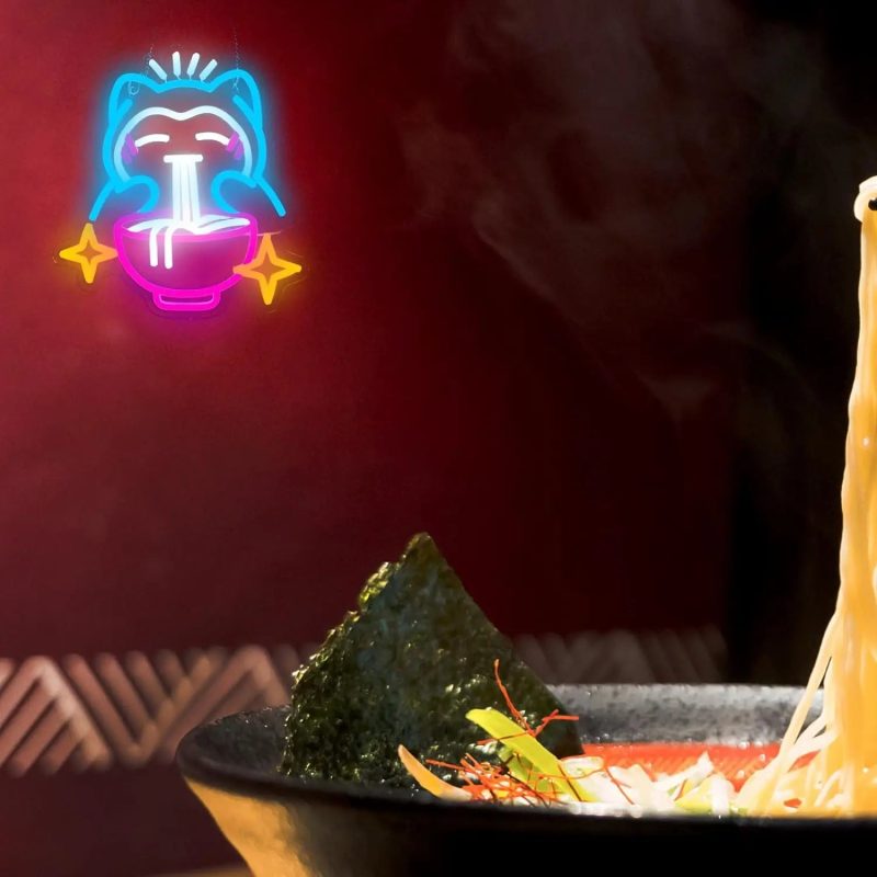Cute Bear Pokémon Ramen Neon Light - Image 4