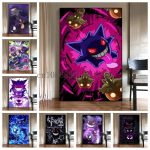 Pokémon Gengar Watercolor Canvas Poster