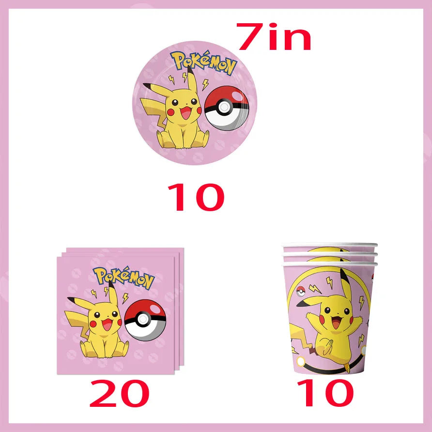 Pokémon Birthday Party Tableware Set - Image 41