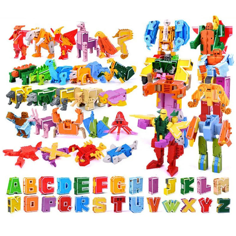 26-Piece GUDI Alphabet Transformer Toy Set - Image 7