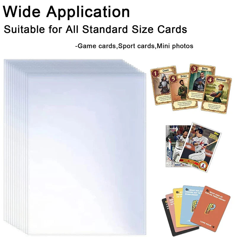 100 Pcs Transparent Card Sleeves - Image 2