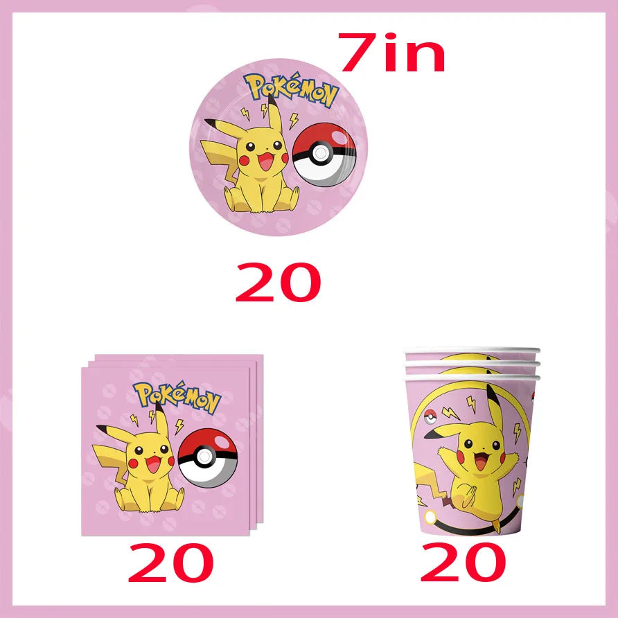 Pokémon Birthday Party Tableware Set - Image 2