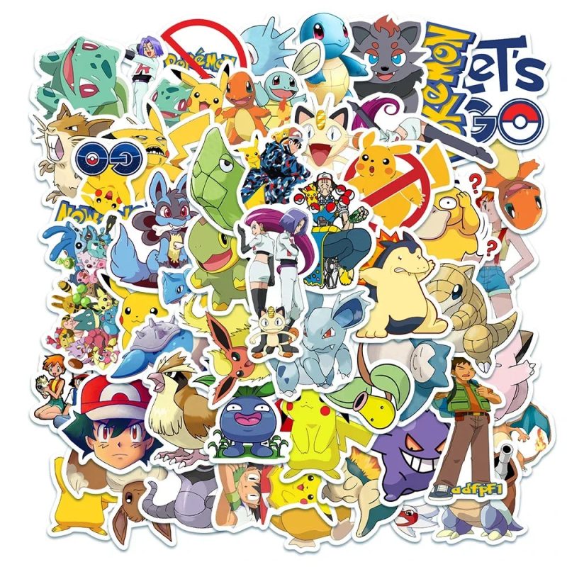 Neon Pokémon Stickers – Waterproof Anime Decals - Image 7
