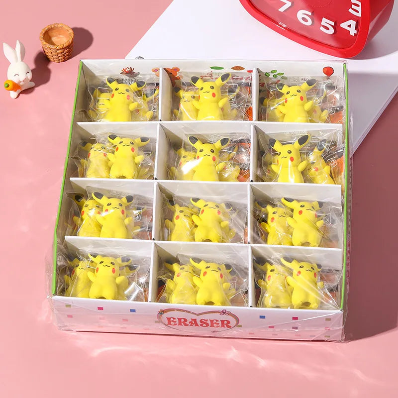 10Pcs Pikachu Rubber Eraser Set - Image 4