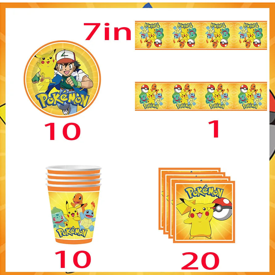 Pokémon Birthday Party Tableware Set - Image 16