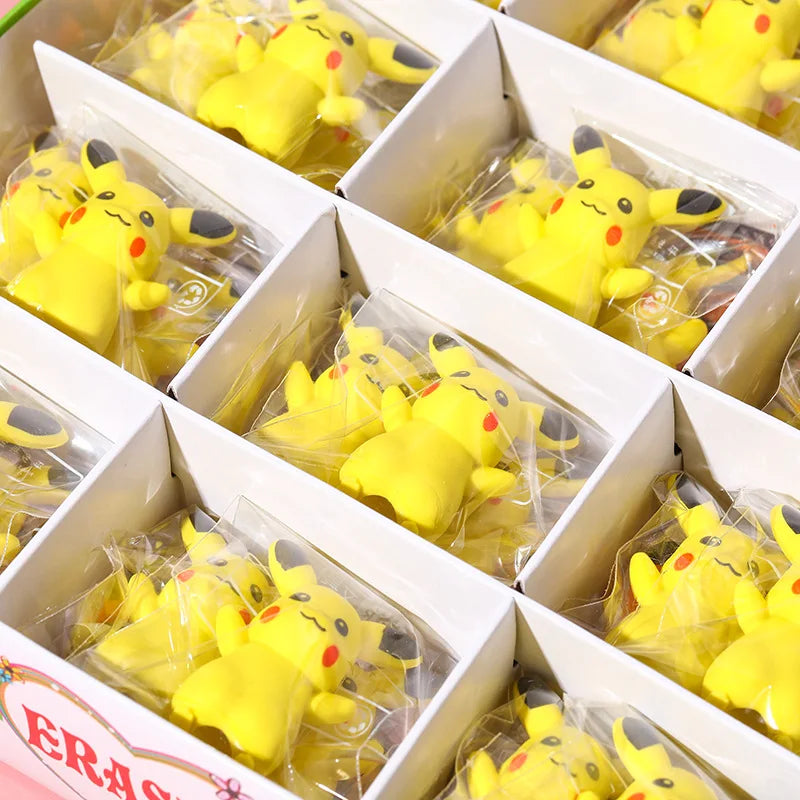 10Pcs Pikachu Rubber Eraser Set - Image 2