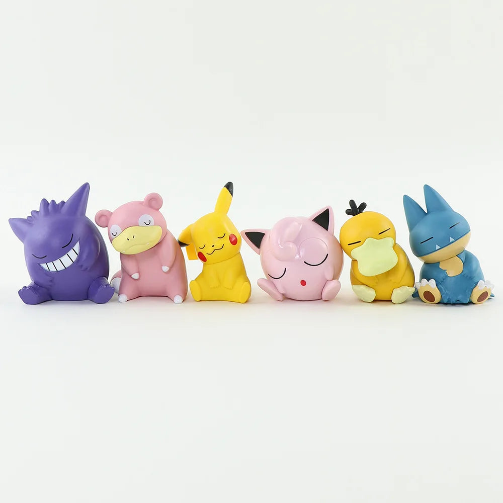 Pokémon "Shoulder-to-Shoulder Sleep" 6pcs Figure Set
