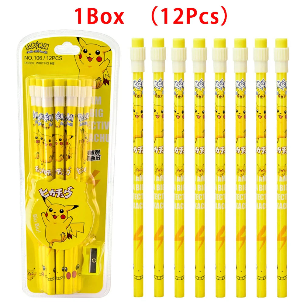 12pcs Pokémon Pikachu Cartoon Pencil Set - Image 6
