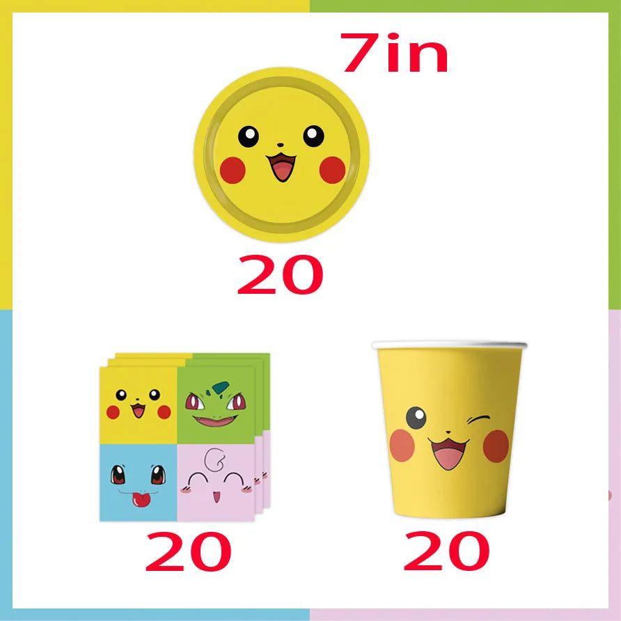 Pokémon Birthday Party Tableware Set - Image 8