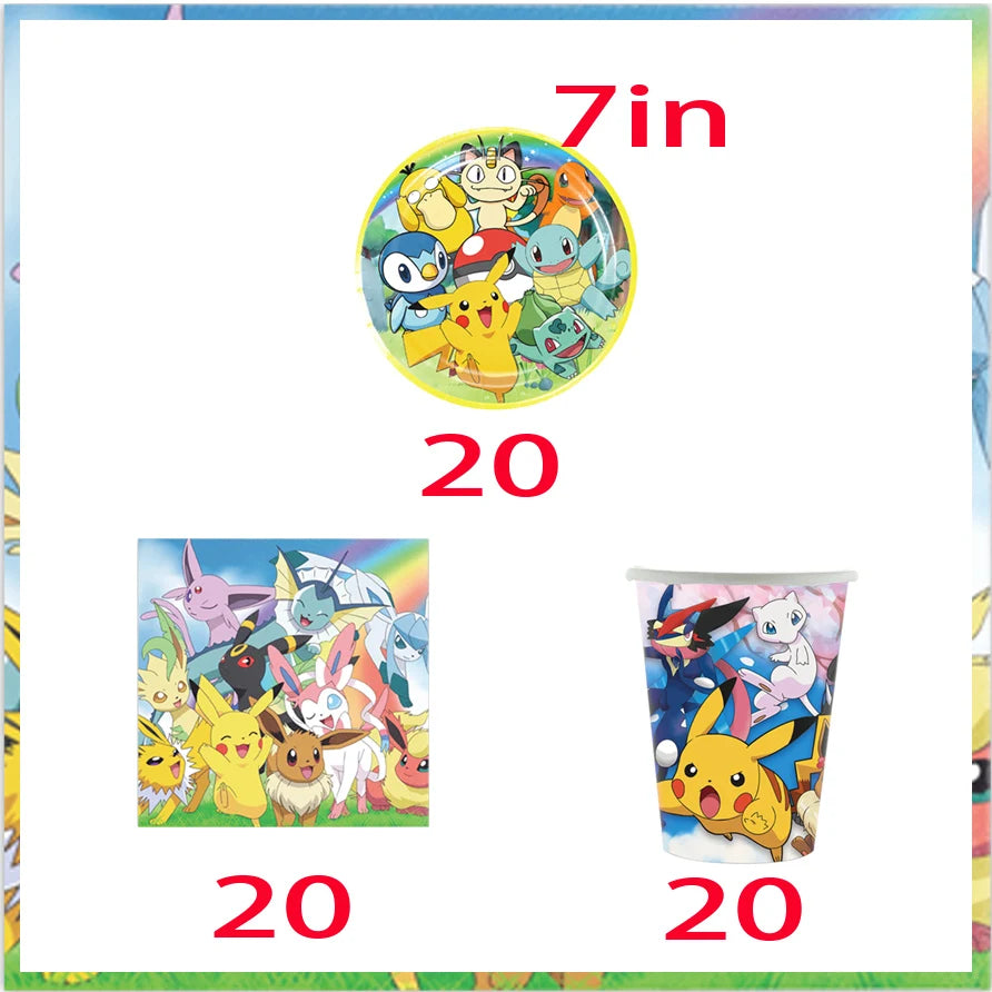 Pokémon Birthday Party Tableware Set - Image 23