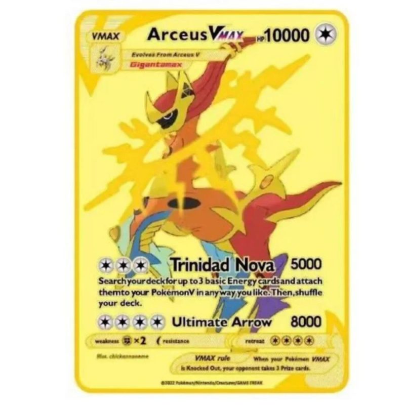 English 10,000 Points GX VMAX Metal Pokémon Card - Image 26