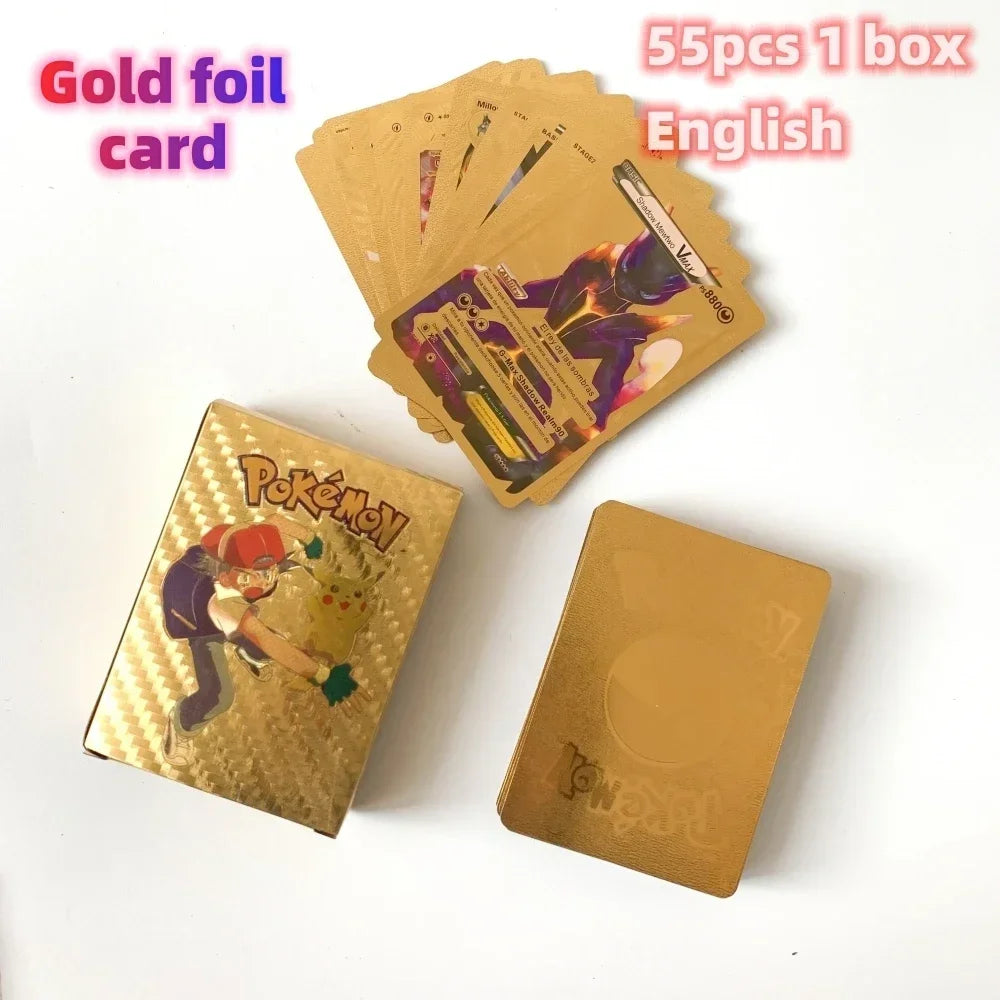 2024 NEW 27–55PCS Pokémon Colorful Gold Foil Cards - Image 8