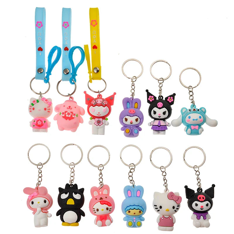 24Pcs Cute Anime Keychain Set - Image 6