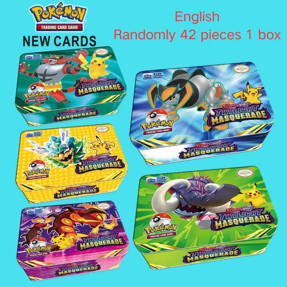 42pcs/set Pokémon Battle Card Set with Iron Metal Box - Image 6