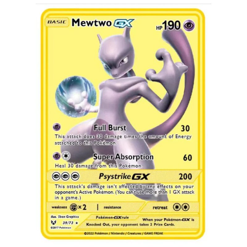 English 10,000 Points GX VMAX Metal Pokémon Card - Image 31