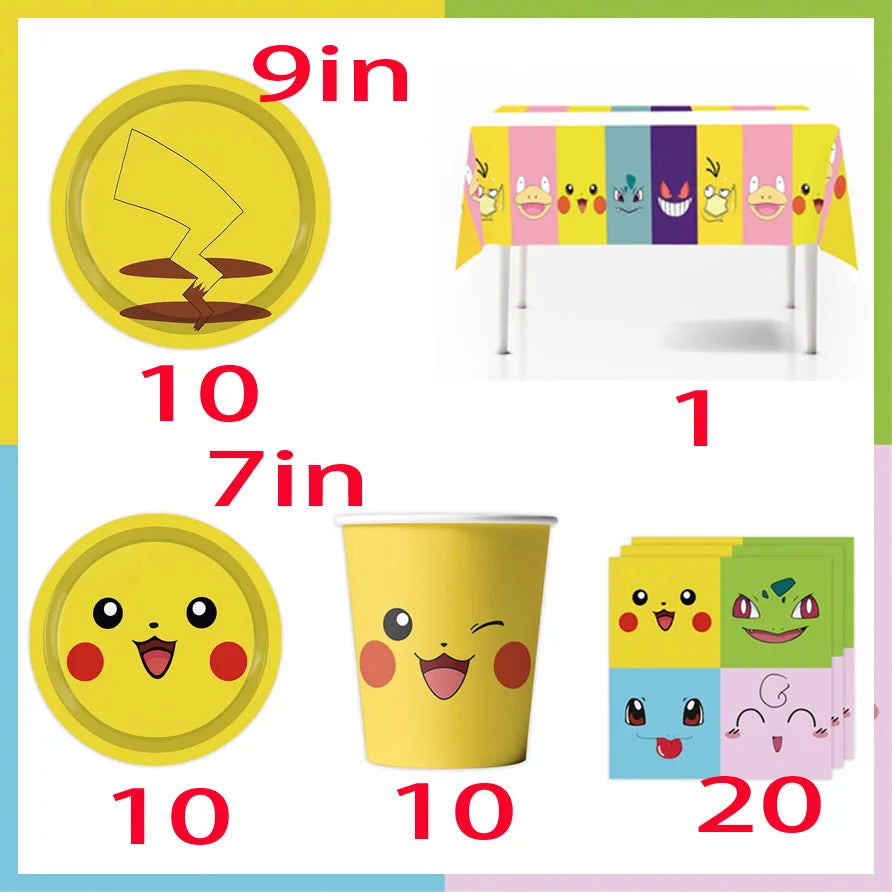 Pokémon Birthday Party Tableware Set - Image 42