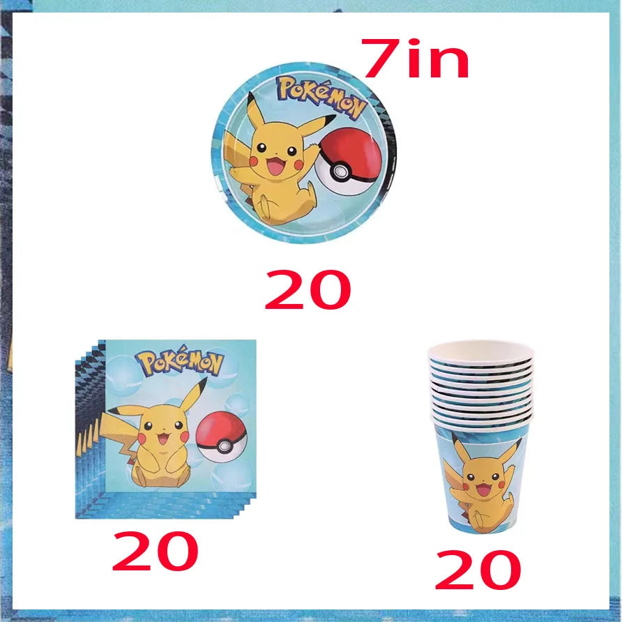 Pokémon Birthday Party Tableware Set - Image 10